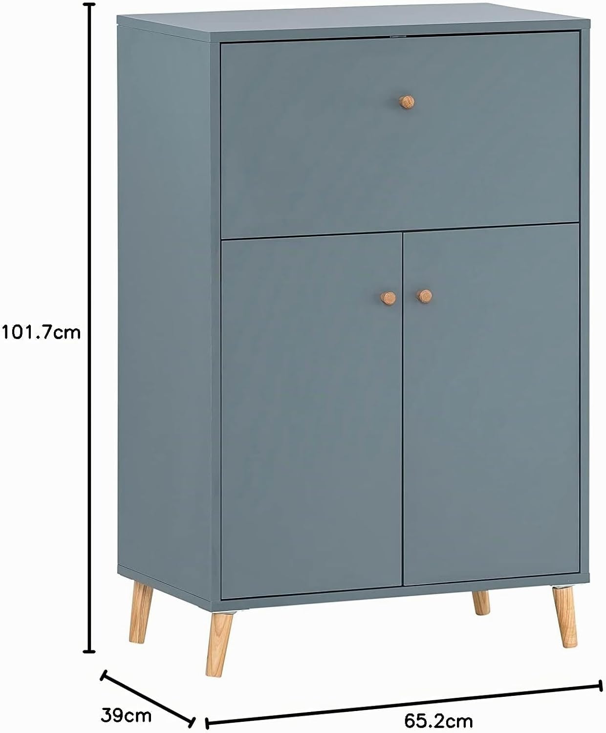 Schildmeyer Secrétaire série Rena 500 153501, Fjord, 65,2 x 39 x 101,7 cm