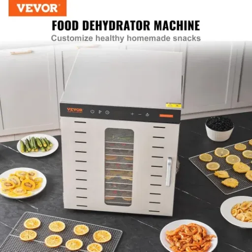 Test VEVOR Déshydrateur 10 plateaux : gros volume, inox et 1000 W pour sécher sérieux à la maison