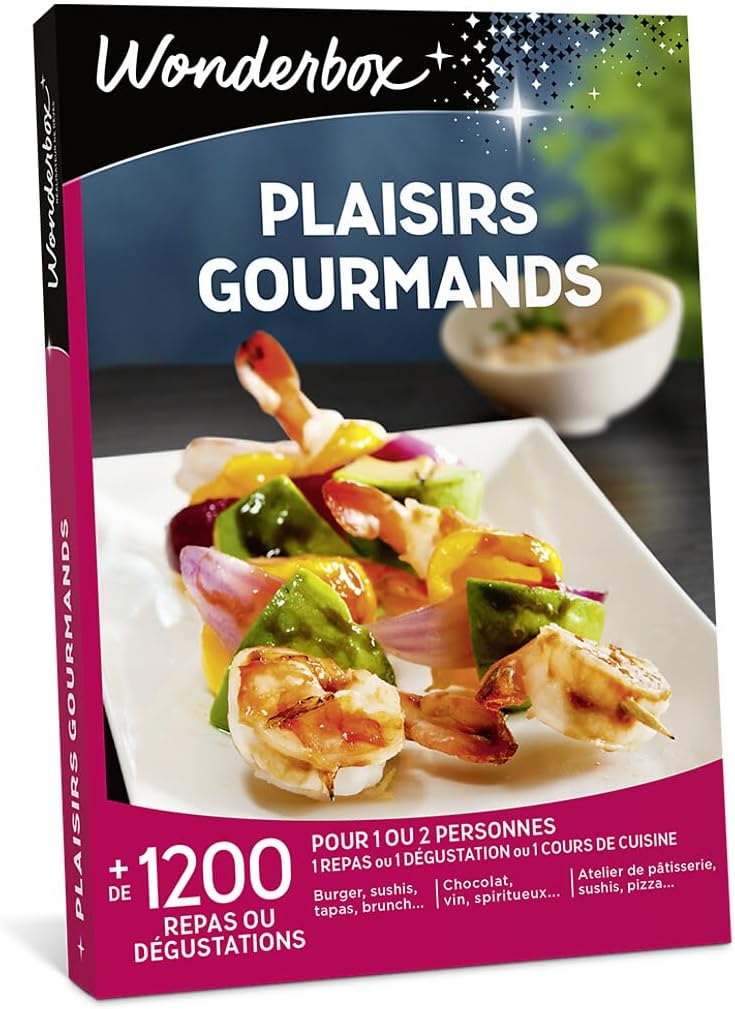 Coffret Cadeau Plaisirs Gourmands – 2900 Dégustations De Champagnes Et Spiritueux, Repas Gourmands Ou Cours De Cuisine Pour 1 Ou 2 Personnes