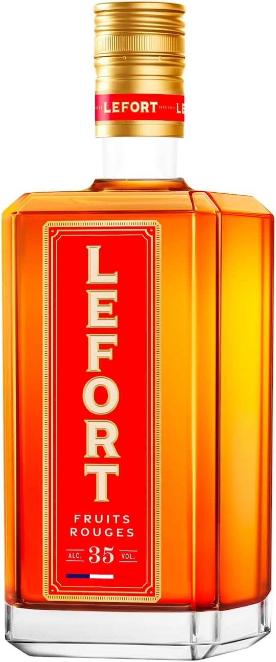 LEFORT - Rouge - Spiritueux À Base d’Eau de Vie, de Whisky LEFORT & d’Arômes Naturels de Cassis Biologique et de Mûre - 35% Alcool - Origine : France - Bouteille 70 cl