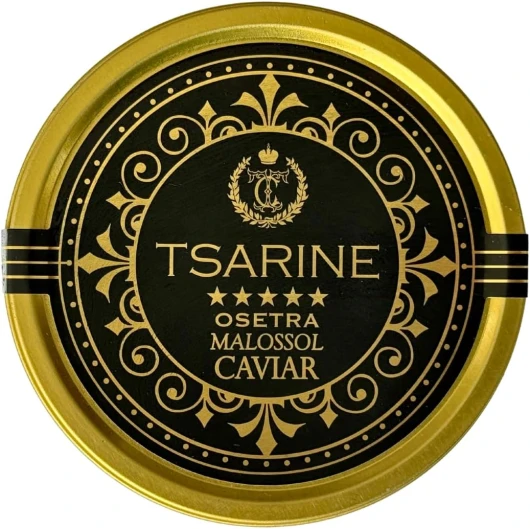 100g de caviar d'esturgeon noir - Esturgeon sibérien - Acipenser baerii - Caviar de poisson - Caviar Malossol - Caviar noir - Marque - TSARINE Caviar - Livraison réfrigérée express gratuite