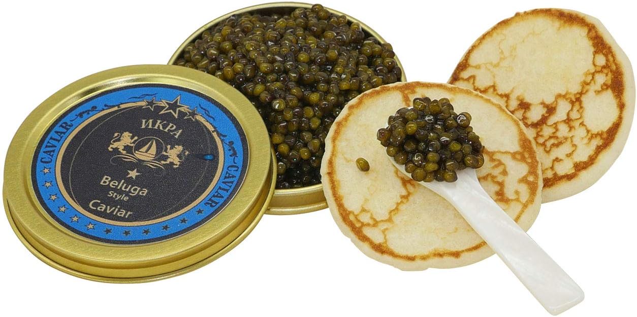 Sepehr Dad Amur Béluga Esturgeon Caviar Premier - CN d'élevage - 125g 125 g (Lot de 1)