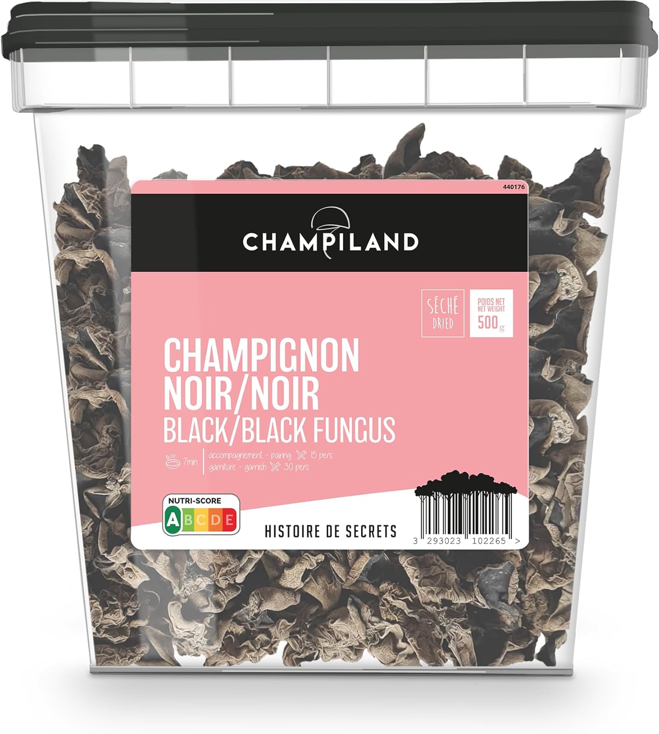 Champignon Noir Séché - Champignons Sélectionnés - Triés à la Main dans le Sud-Ouest de la France - Saveur Exceptionnelle - Riche en Protéines et Source de Fibres - Pot de 500 g