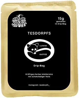 Kopi Luwak Café 100 % - City Roast Civet Coffee 15 g - Spécialité du café comme cadeau pour les amateurs de café Tesdorpfs pour le panier cadeau