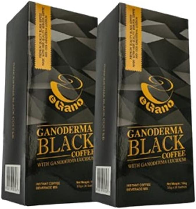 EGano - Set de 2 boîtes Ganoderma Premium Black Coffee (3,5g x 30 sachets / boîte)
