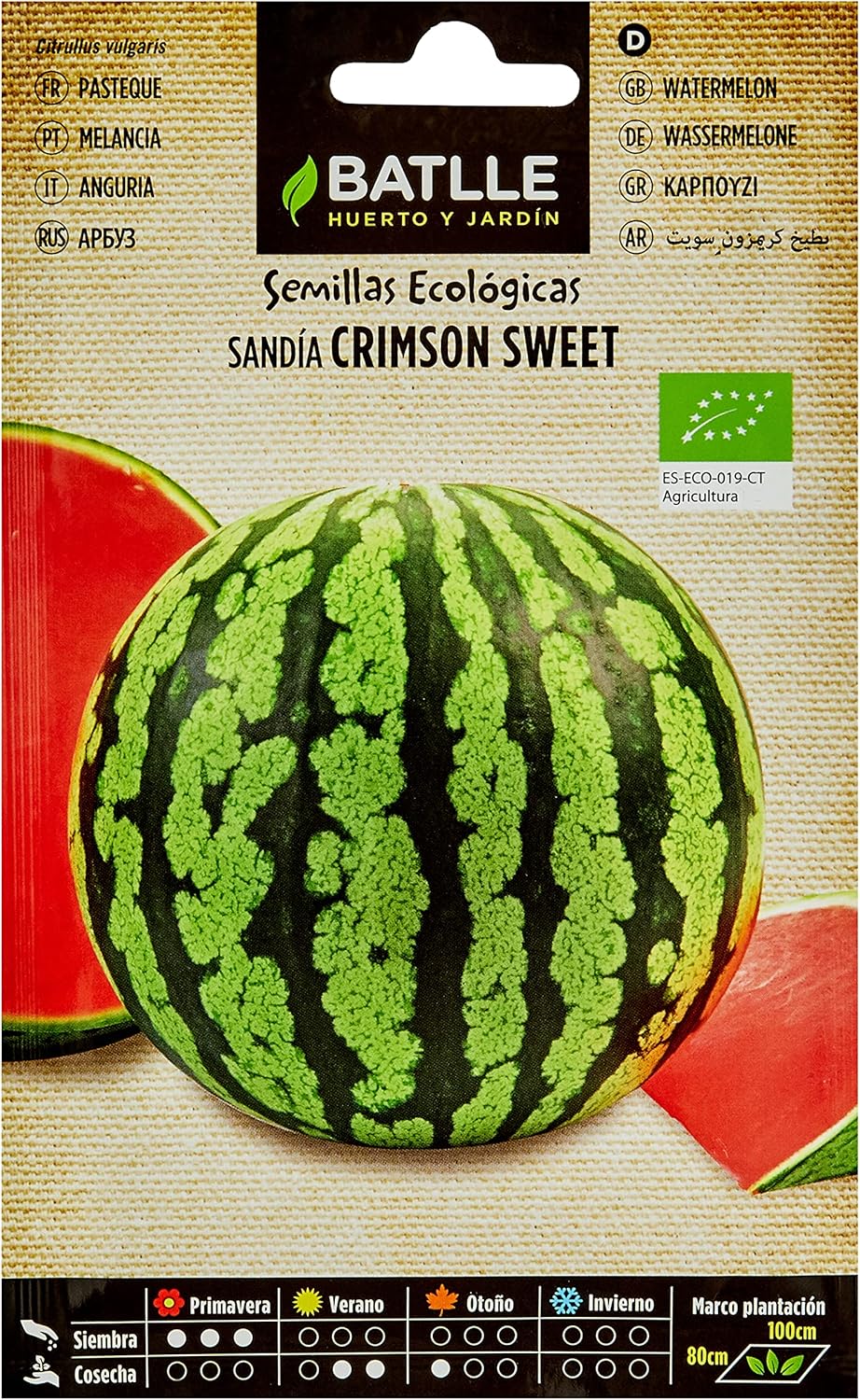 Graines Bio de Batlle - Pastèque Crimson Sweet (2,73g)