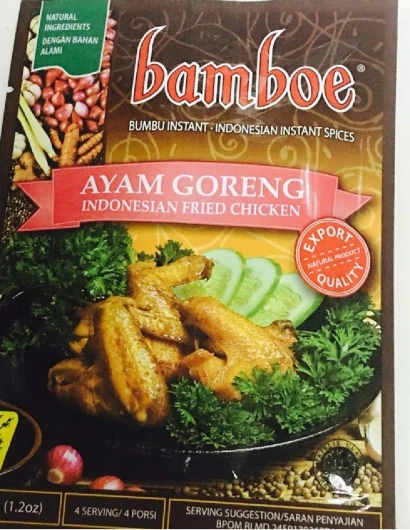 Bamboe Bumbu Ayam Goreng (Poulet Indonésien), 33 g (lot de 3)
