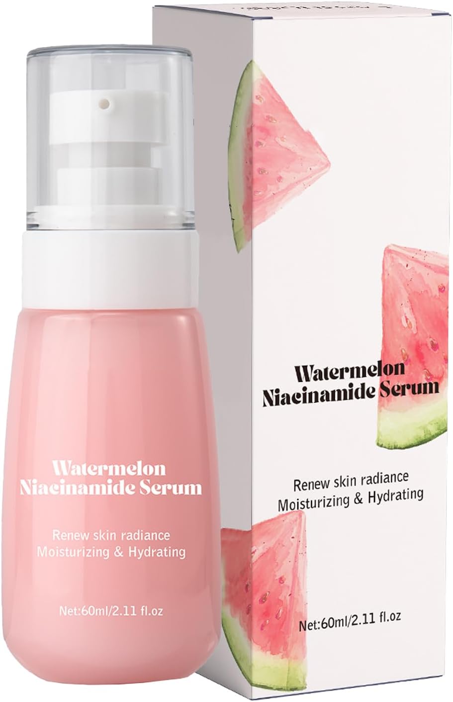Watermelon Glow Dew Drops Serum,Sérum hydratant pour le visage avec acide hyaluronique, Watermelon Glow Dew Drops Serum, Hydratation en profondeur et éclaircissement, Amélioration de l'aspect terne