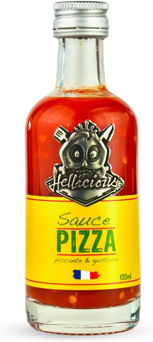 Sauce piquante pour pizza Hellicious fabriquée en France