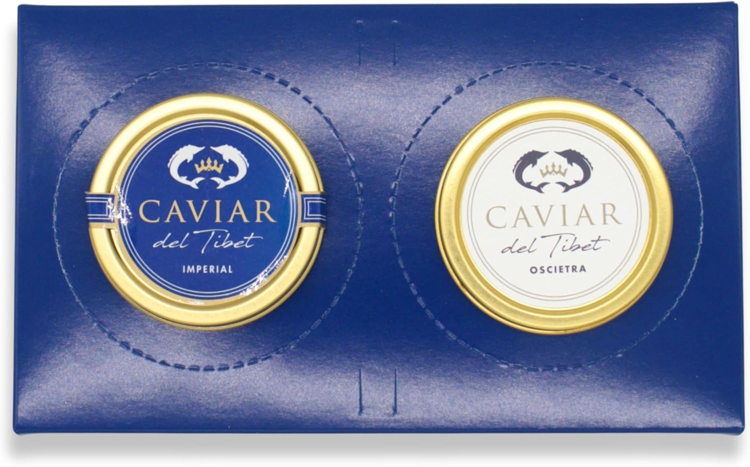 Duo Caviar del Tibet – Coffret Gourmet - Caviar Oscietra 50 GR et Caviar Impérial 50GR – Œufs d'esturgeon - Coffret Cadeau Gourmet