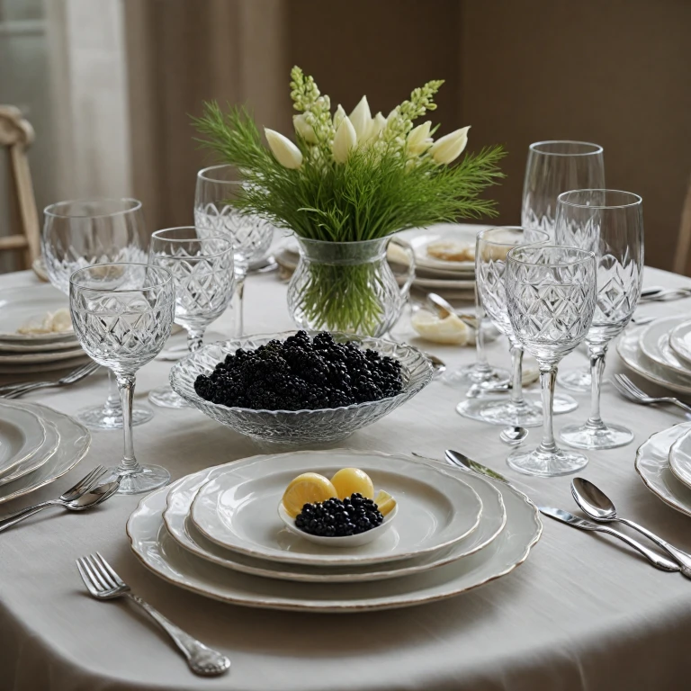 L'élégance du plateau en verre pour caviar