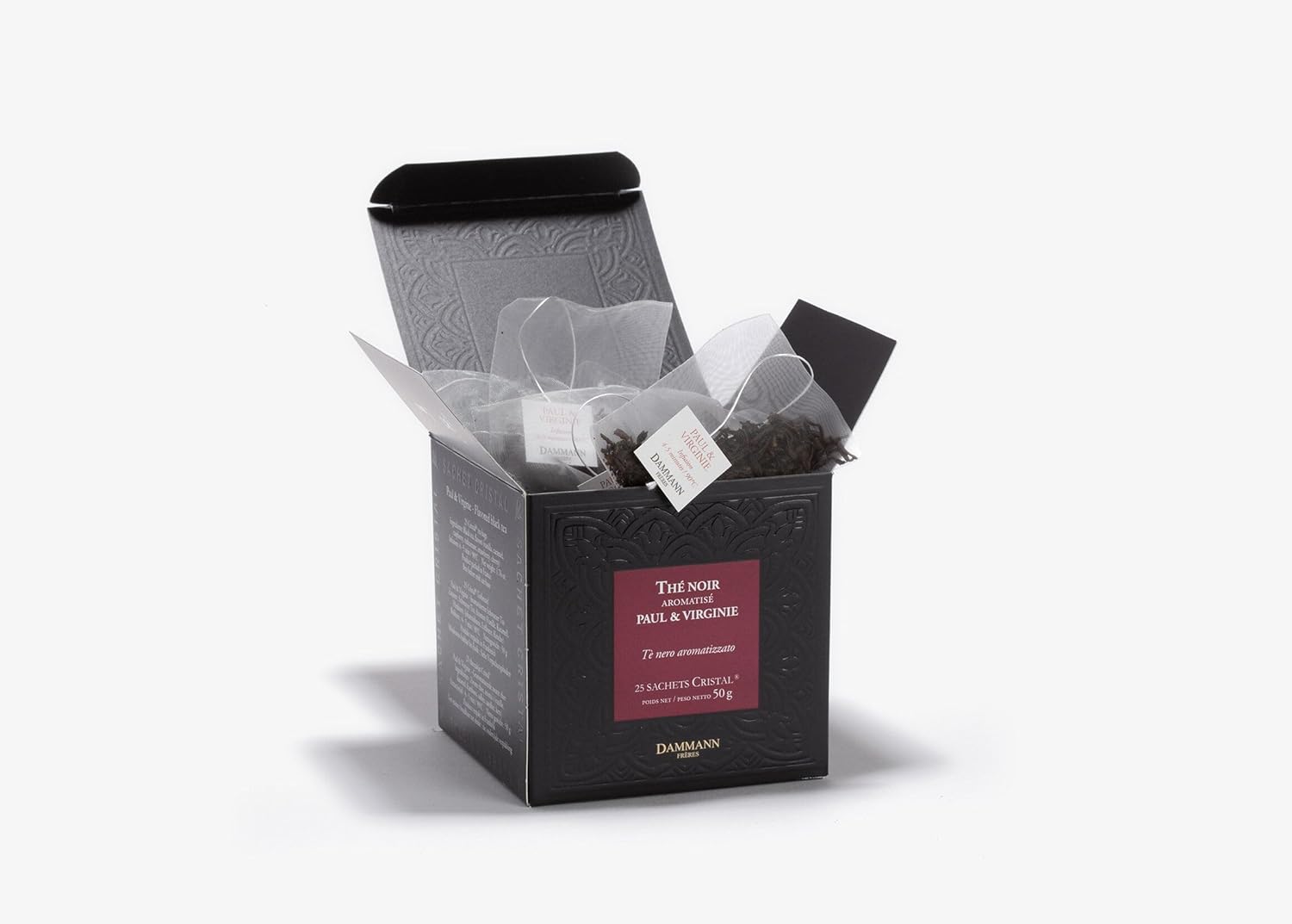 Thé Paul & Virginie - Boîtes 25 sachets Cristal / Les Thés Noirs Aromatisés