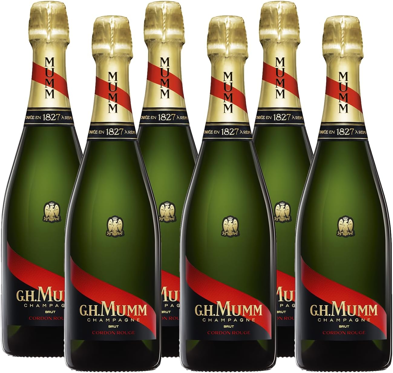 Champagne G.H - MUMM Cordon Rouge Brut - 12,5%, 75 cl (Lot de 6) 75cl (Lot de 6)