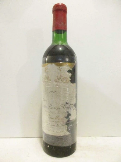 Pauillac château mouton baron philippe de rothschild grand cru classé (b2) rouge 1970 - bordeaux