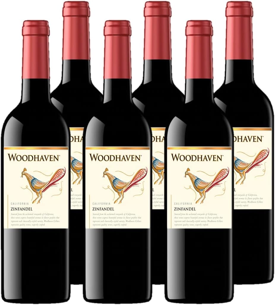 Woodhaven - Vin de Californie - Vin Rouge - Zinfandel - Lot de 6 bouteilles x 75 cl