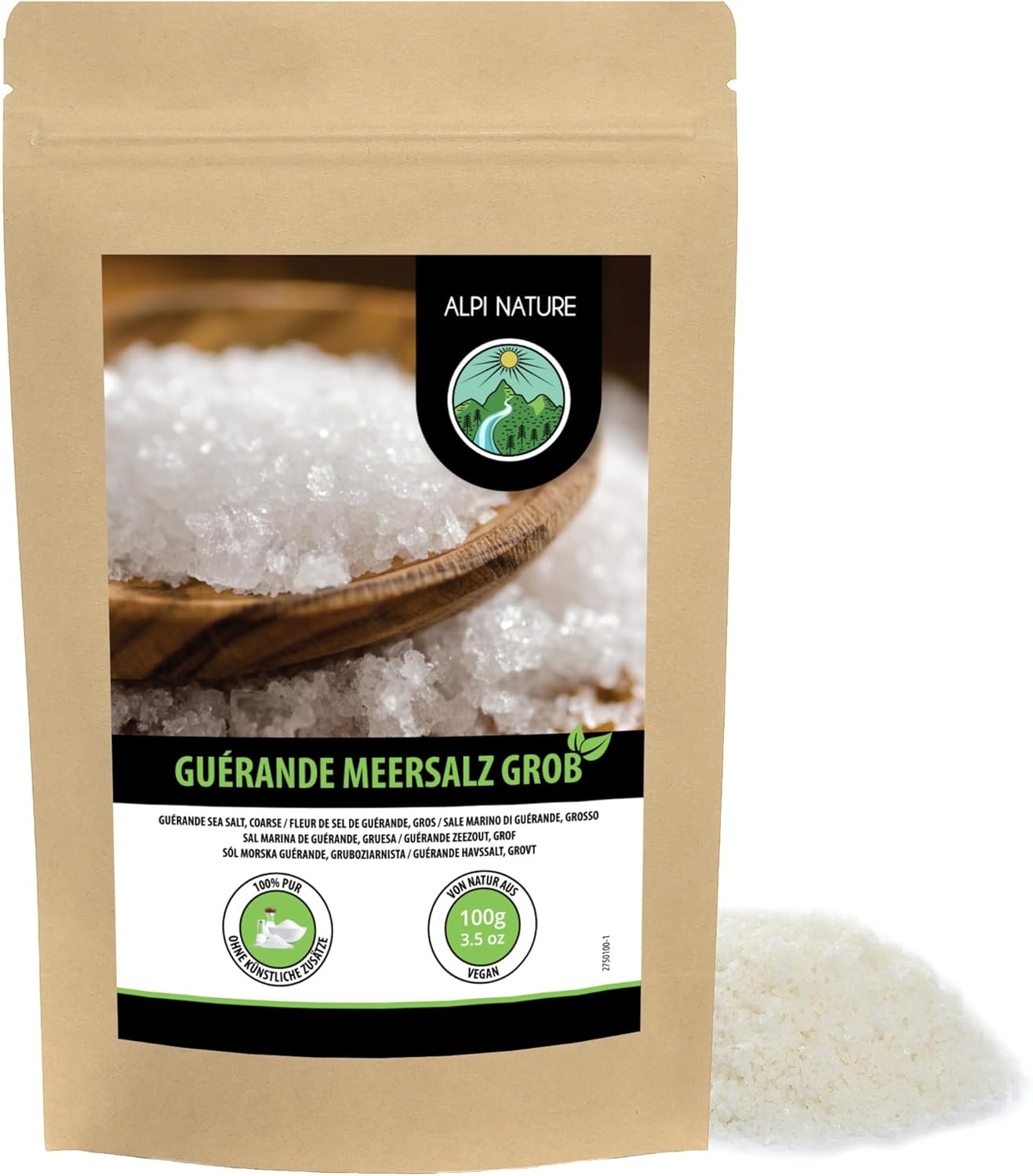 Fleur de Sel de Guérande 100g, Sel de Mer Celtique Premium, Épice Gourmet Français PGI 100 g (Lot de 1)