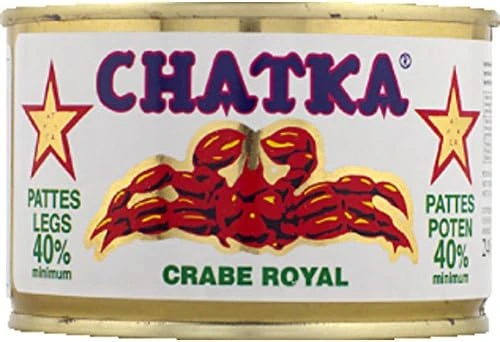 Chatka - Crabe Royal, 40% Minimum de Pattes - La boîte de 240g - (pour la quantité Plus Que 1 Nous Vous remboursons Le Port supplémentaire)