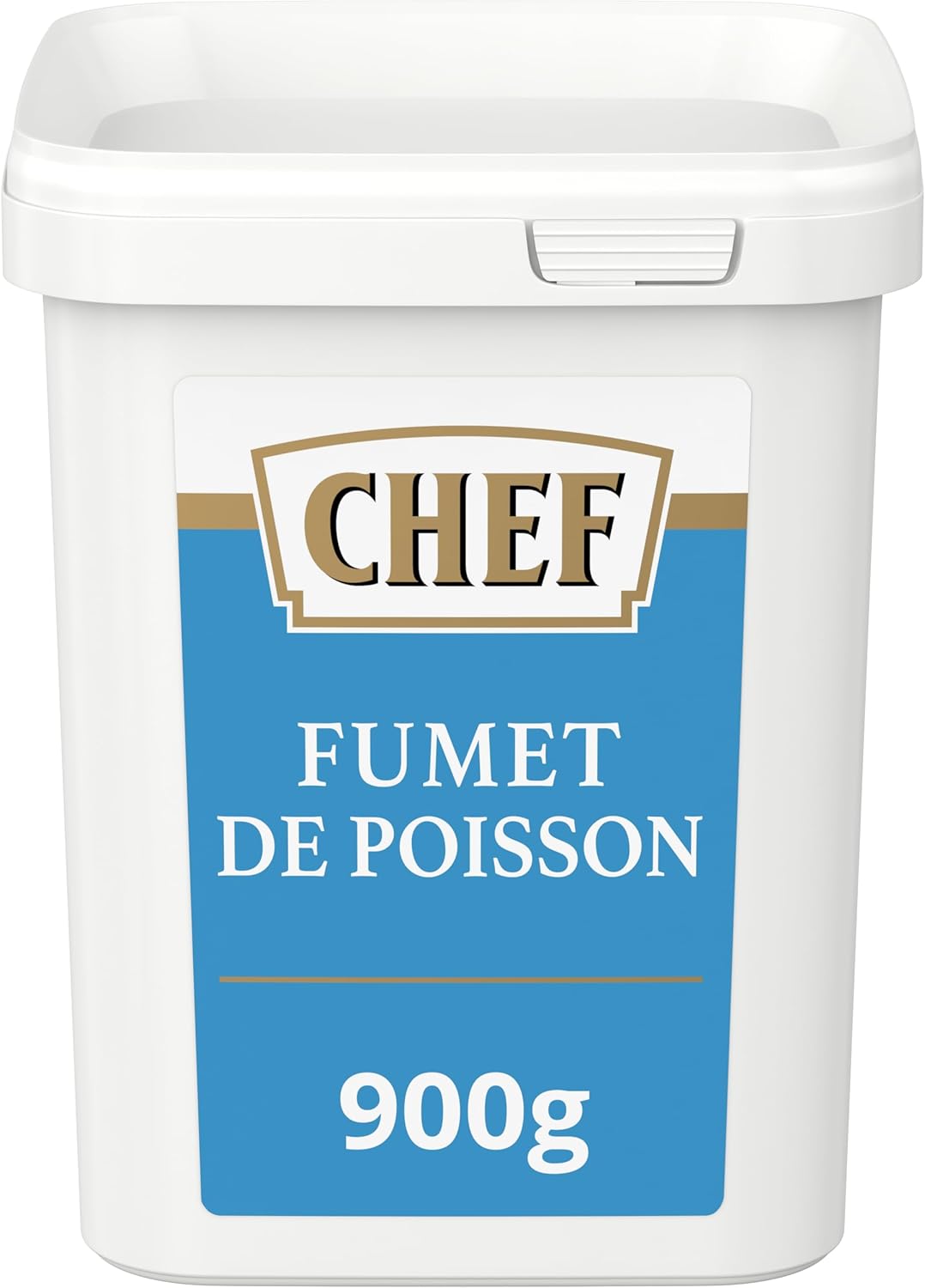 Fumet de Poisson Déshydraté - A Base de 22,9% de Chair de Poisson Blanc - Gain de Temps en Cuisine - Aide Culinaire, Sauce, Fonds - Boîte de 900g pour 36L à 60L Fumet de Poisson 900g