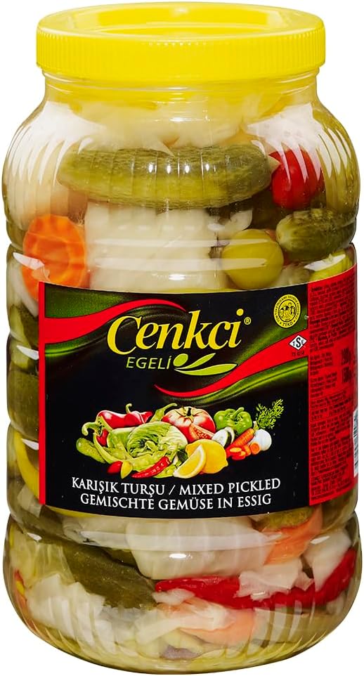 Tursu CENKCI Légumes Marinés Mixtes en Bocal, Pickles Turcs Traditionnels, 3kg