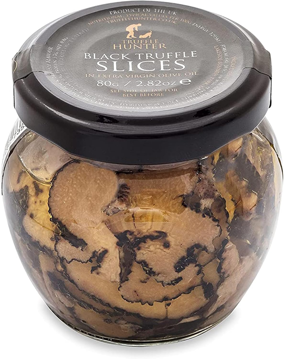 Tranches de Truffes Noires - Truffes Conservées dans de l'Huile d'Olive Extra Vierge - 80g Traditionnel 80 g (Lot de 1)