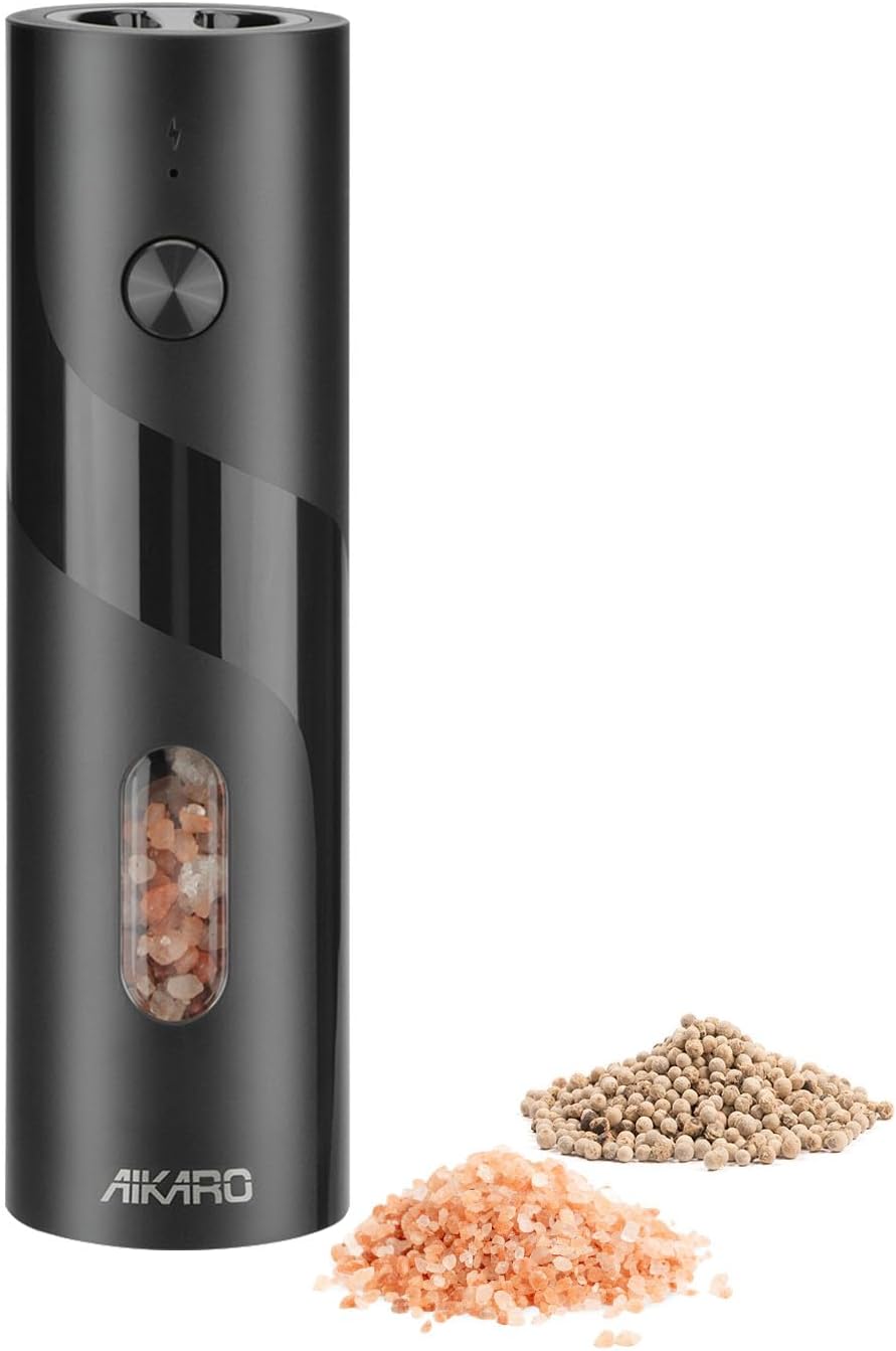 Moulin à Sel et Poivre Électrique Broyeur d'Épices Automatique, Fonctionne sur Piles Battery-Operated Grinder