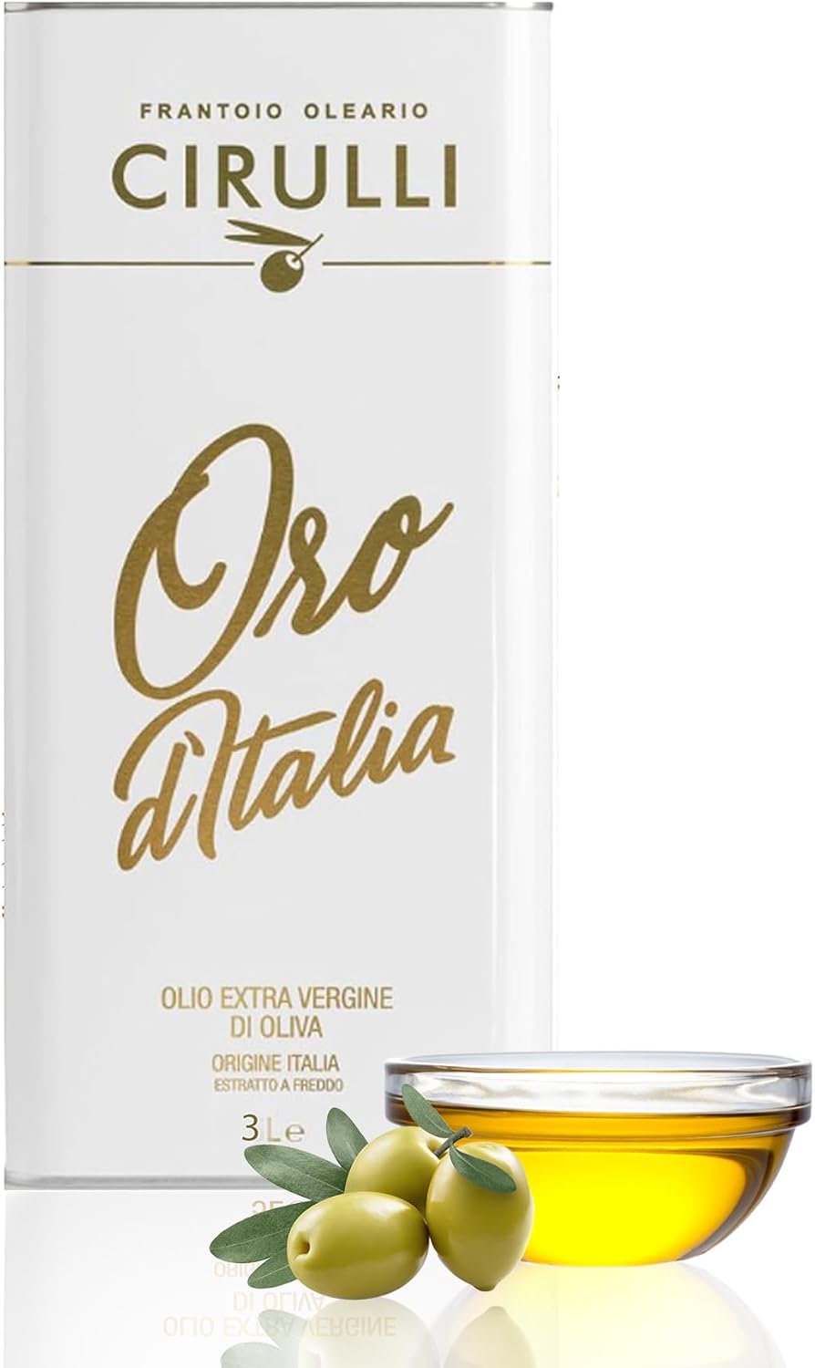 Cirulli Huile d'olive extra vierge italienne extraite à froid, EVO (3 Litres) Olive 3L