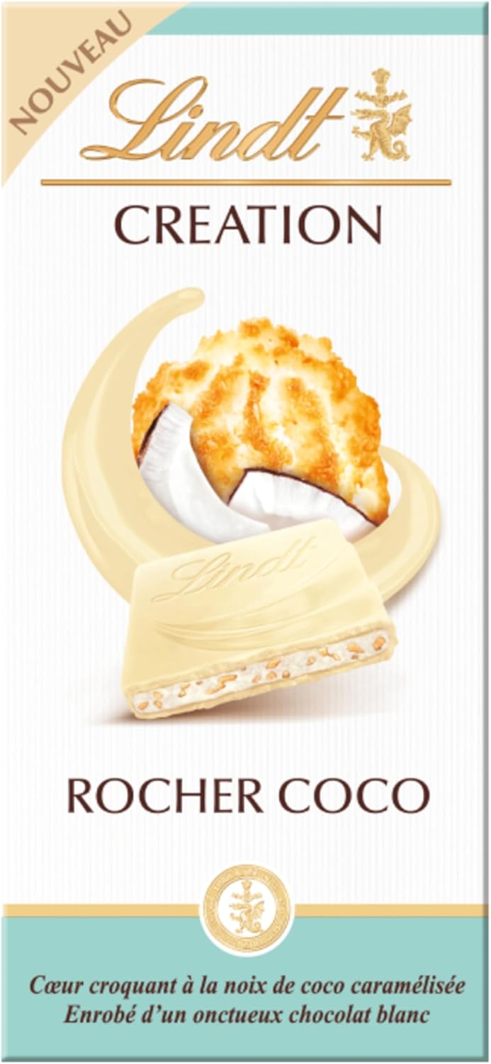 Tablette CREATION Blanc Rocher Coco - Chocolat Blanc, 145g Rocher Coco 145g