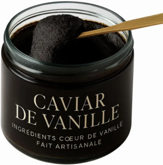 Caviar de Vanille 50g – Pulpe Pure de Vanille Noire Gourmet Madagascar – Qualité Ultra Premium – Direct Producteur Mada Organic – Idéal Pâtisserie & Gastronomie