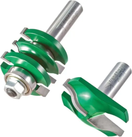 Jeu de fraises à rainurer pour panneaux de porte, queue de 12mm, CR/PDS1X12MMTC