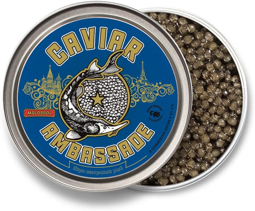 Caviar Beluga de Bulgarie - Huso Huso - 100g - Livraison réfrigérée - CAVIAR AMBASSADE 100.0 Grammes