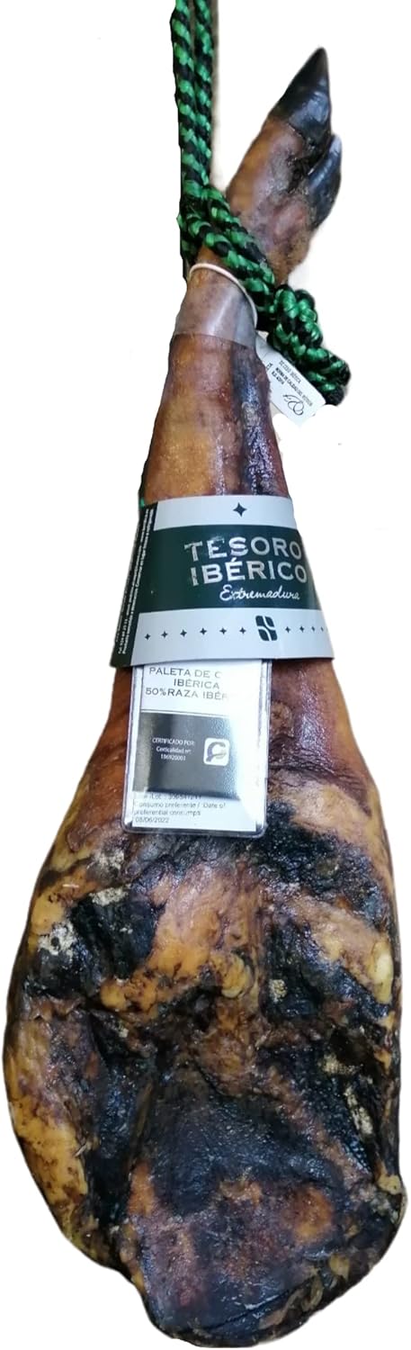 4 à 4,5 kg épaule d’appât ibérique, Pata Negra, Estrémadure naturelle, durcissement de 24 à 28 mois PIÈCES LIMITÉES