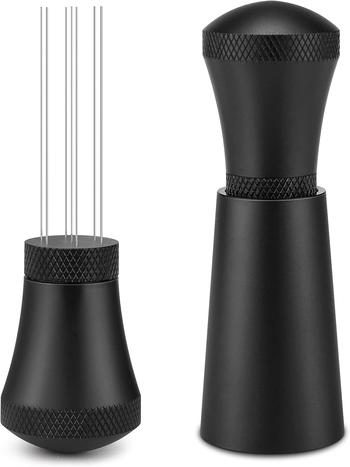 WDT Outil de distribution d'expresso 7 aiguilles, Distributeur d'aiguilles à Café, agitateur de poudre d'expresso, Espresso Distribution Tools, Espresso Coffee Stirrer, Distributeur d'aiguilles, Noir 1.0 Noir