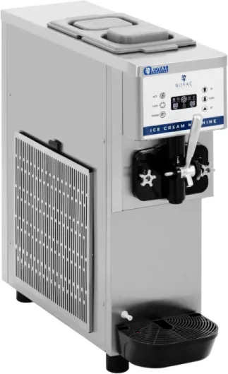 RCSI-16A Machine à glace italienne 800 W 6,5 l/h LED Royal Catering Machine à glace italienne pro Machine à glace italienne professionnelle Machine glace à l’italienne