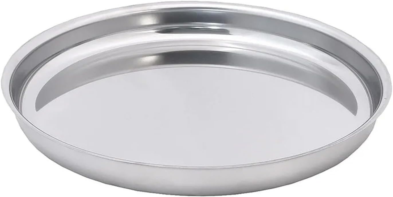 29589 plateau, plateau pour fruit de mer, plateau de fruits de mer inox, grand plat à huître, Acier inoxydable, 34,7 cm, Gris Gris Plateau