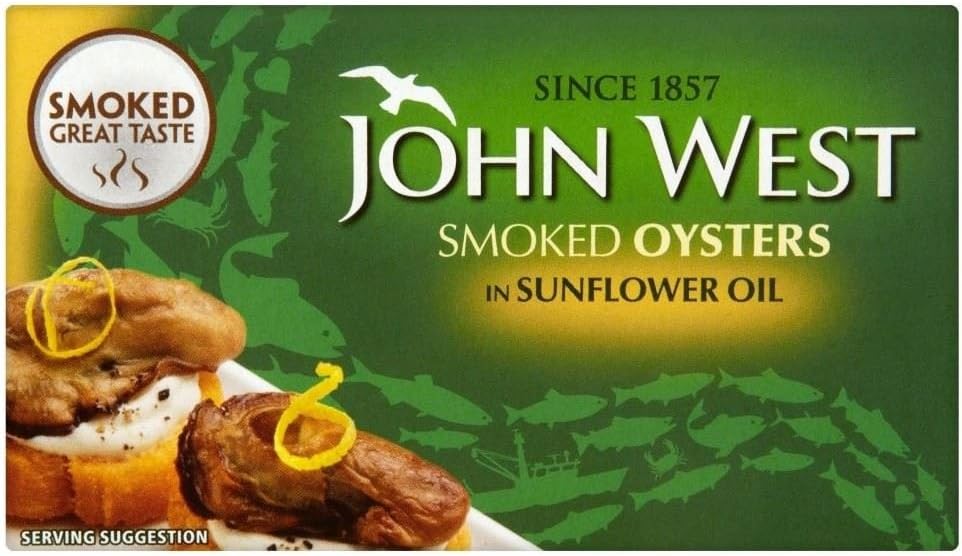 John West huîtres fumées dans l'huile de tournesol (85g) - Paquet de 6