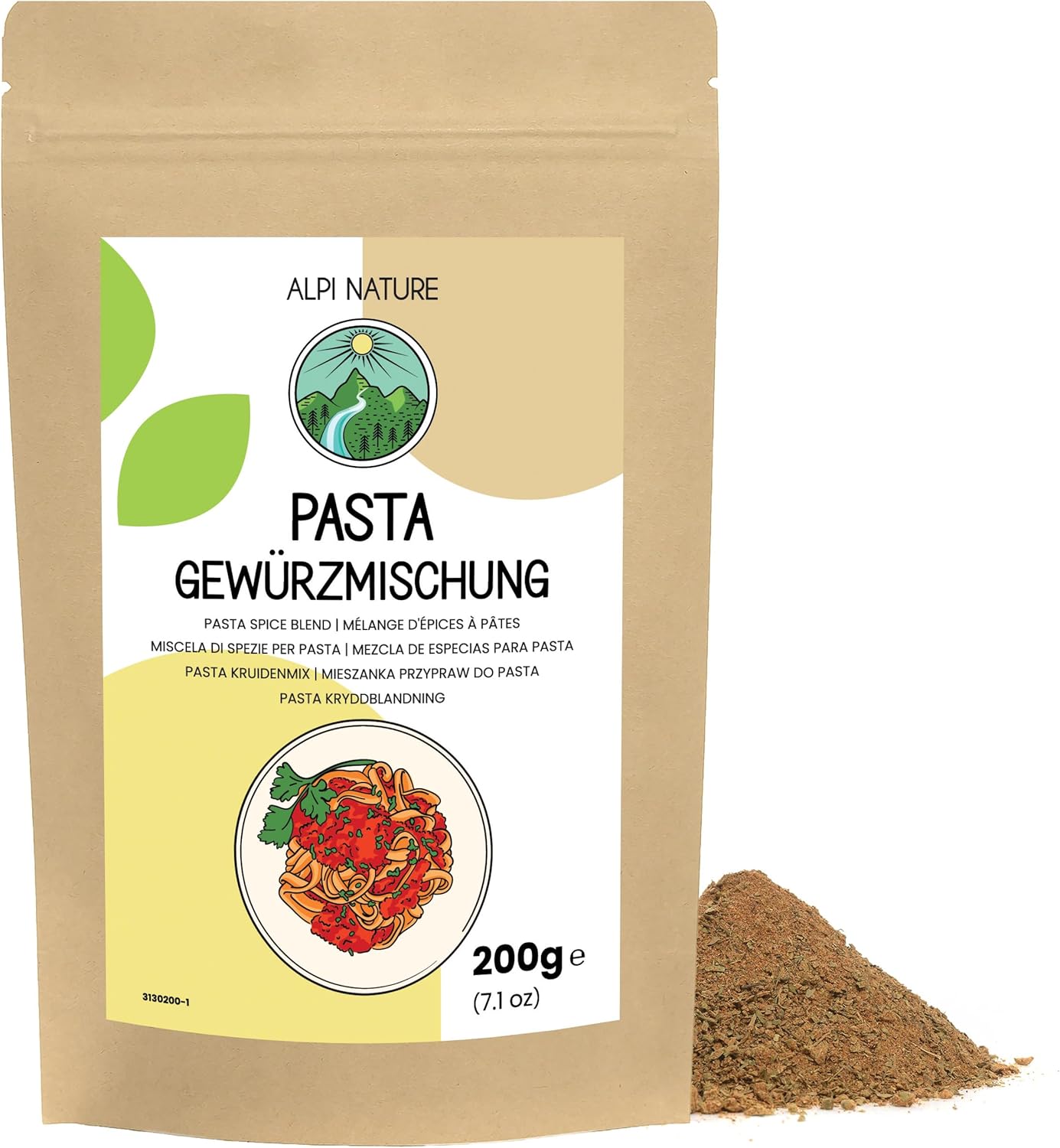 Mélange d'Épices pour Pâtes 200g, Épices et Herbes pour Pâtes, Herbes Italiennes pour Spaghetti 200 g (Lot de 1)