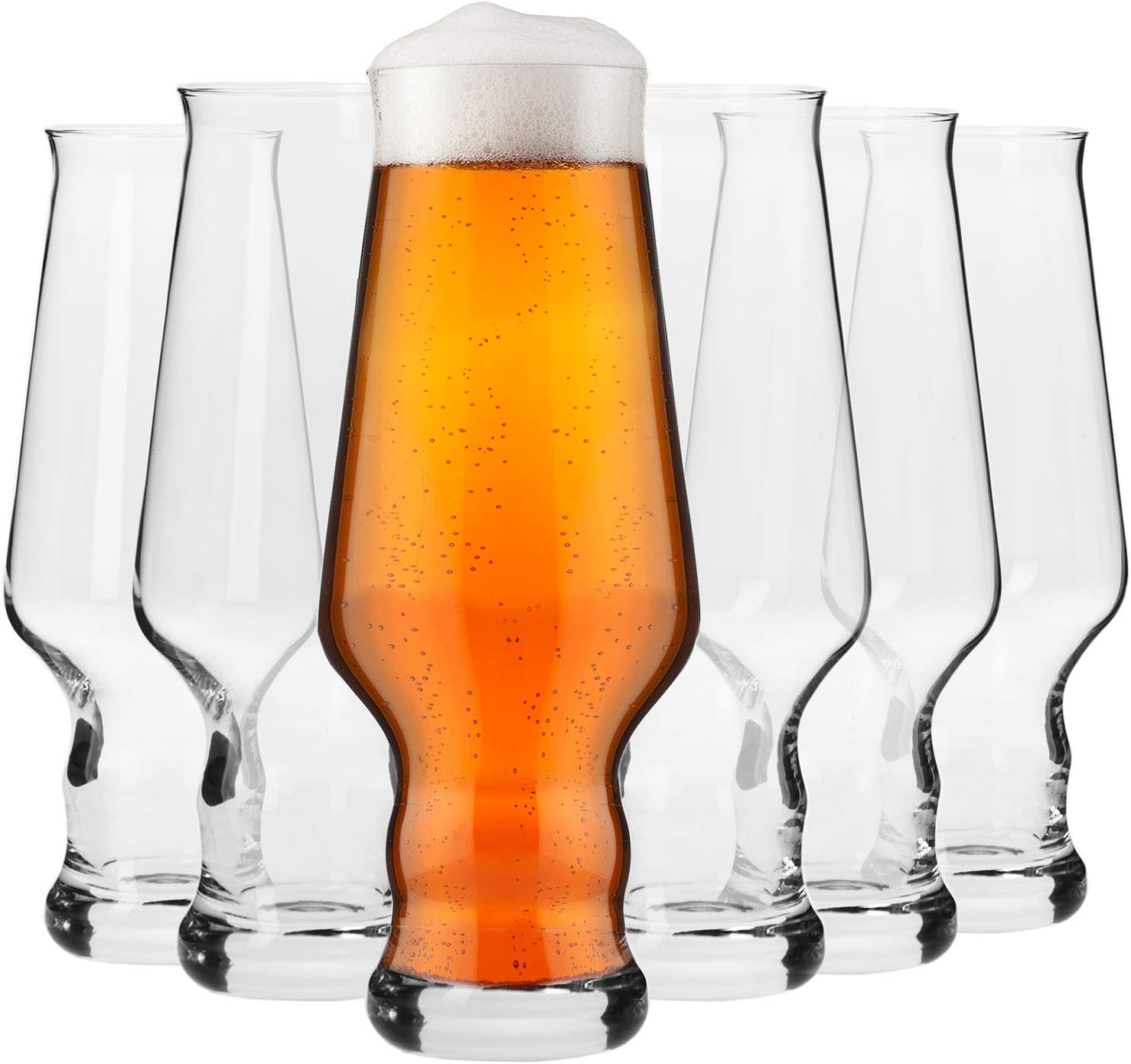 Verres à Bière IPA Artisanale - Lot de 6 - 400 ML - Collection Splendour - Parfait la Maison, Les fêtes - Va au Lave-Vaisselle