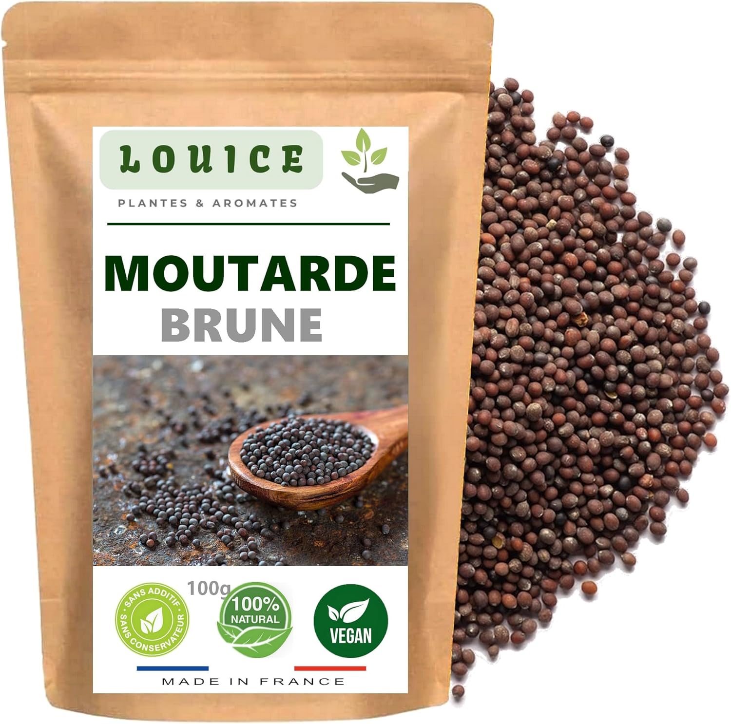 Moutarde brune noire 100g – l’ingrédient puissant pour une cuisine relevée, idéale en Marinades et Pickles (100)