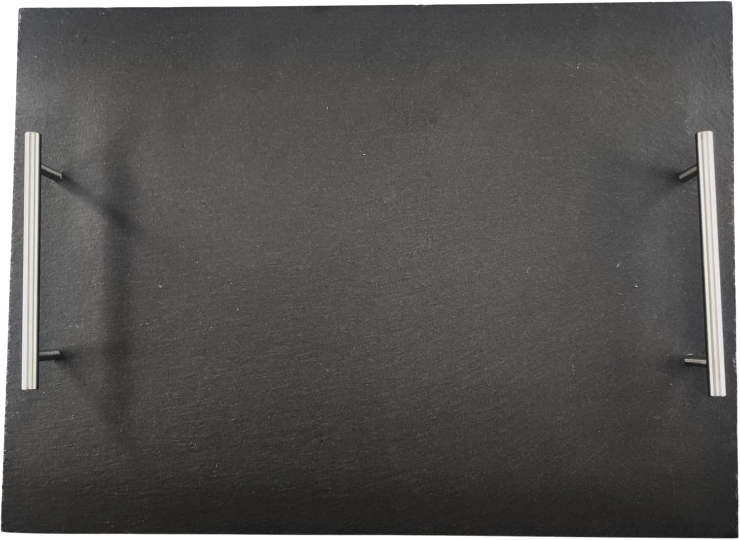 Lebrun Couverts – Plateau en Ardoise avec Poignées Métal 38 x 28 cm – Plateau de Service Rectangulaire Élégant – Idéal pour Apéritifs, Fromages, Charcuteries et Tapas – Qualité Restauration