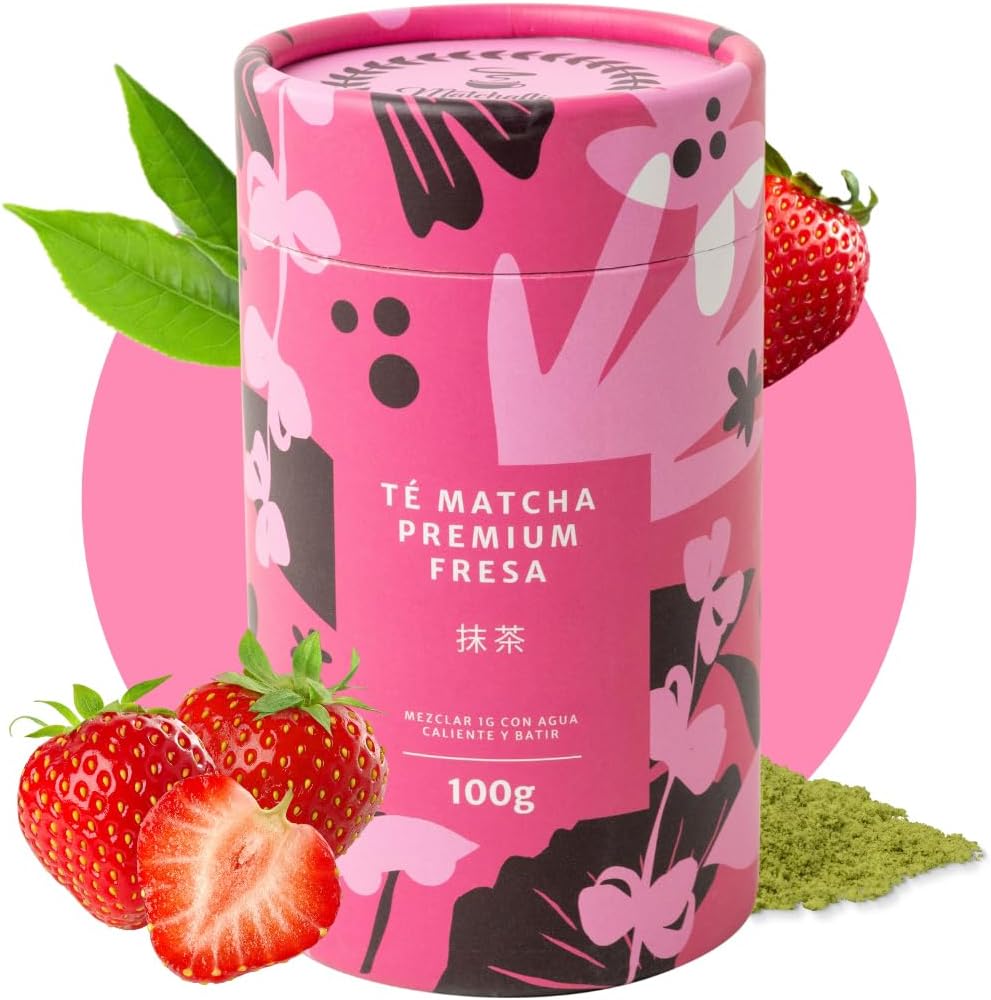 Thé Matcha Premium Fraise - Énergie et saveur sans anxiété - 100g