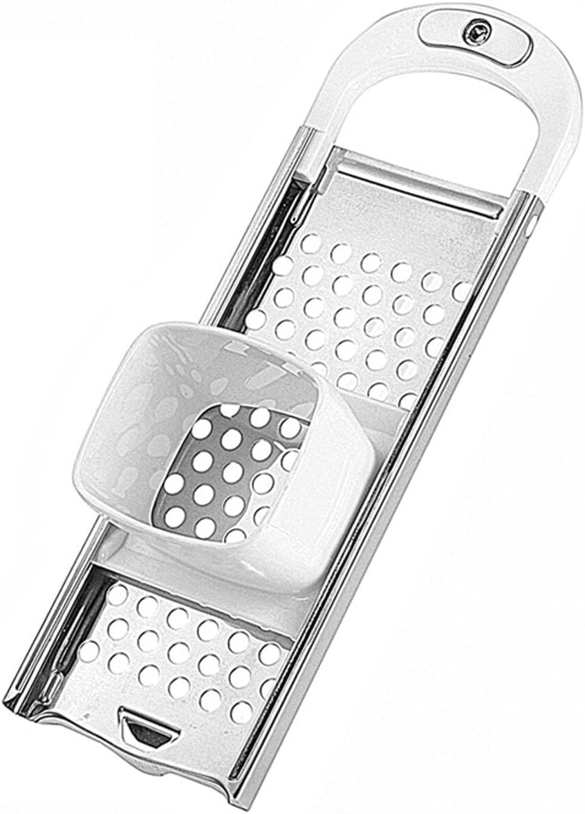 Eminceur de Spätzles avec glissière pour la pâte, disque à spätzles pour diamètre de pot jusqu'à 24 cm, Acier inoxydable/plastique, Knöpfle, Blanc/argenté, 61122270