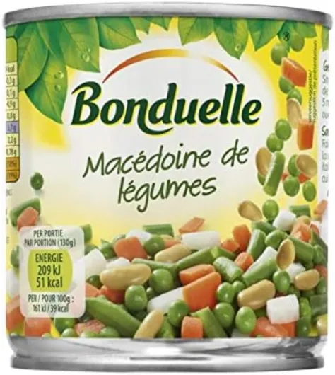 Bonduelle de légumes sains Macedonia légumes en conserve 200G