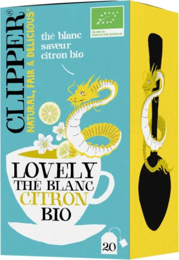 CLIPPER - Lovely Thé Blanc Bio Citron - Lovely - 20 sachets de Thé Bio - 1 paquet 20 Unité (Lot de 1) CITRON