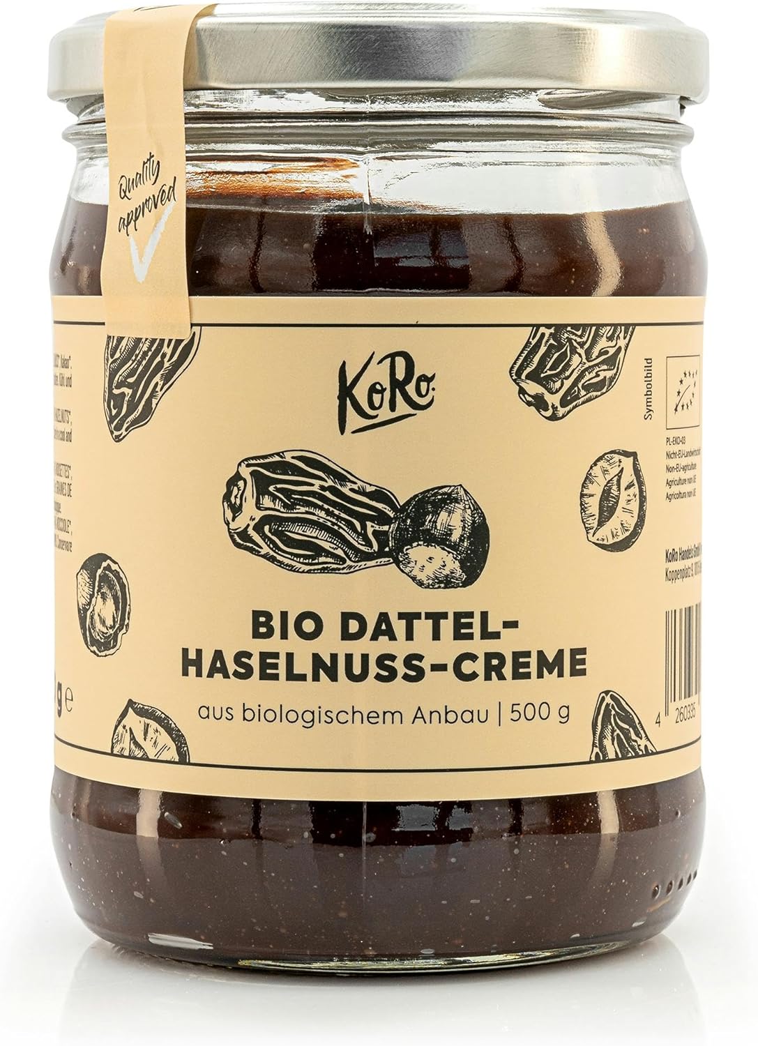 Pâte à tartiner dattes-noisettes bio 500 g Pack de 1