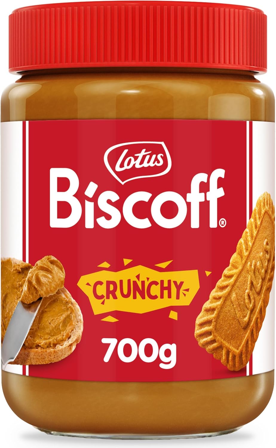 Lotus Biscoff - Biscoff Pâte à Tartiner - Crunchy - Vegan - Sans Fruits à Coque - Sans Colorant ni Arômes Artificiels - Pot PET - 700g