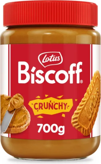 Lotus Biscoff - Biscoff Pâte à Tartiner - Crunchy - Vegan - Sans Fruits à Coque - Sans Colorant ni Arômes Artificiels - Pot PET - 700g