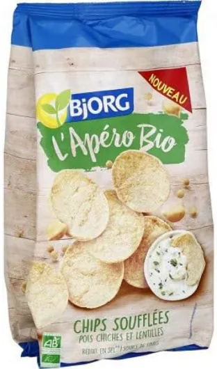BJORG - Chips Soufflées Nature 80G - Lot De 4 - livraison offerte