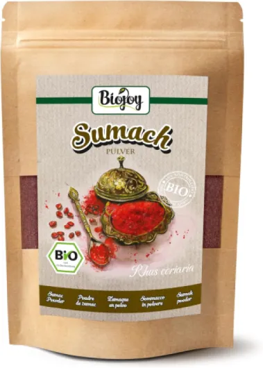 Poudre de Sumac BIO (250 g), Sumac épice moulu, 5% de Sel gemme