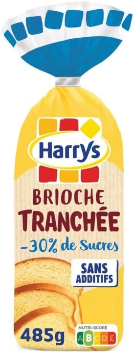 HARRYS - Brioche Tranchée -30% De Sucres Sans Additifs 485G - Lot De 4 - Vendu Par Lot