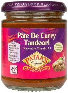 PATE CURRY TANDOORI 170G, PATAKS, LOT DE 4